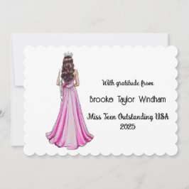 Cartão De Agradecimento Crowned Queens Custom Pageant Thank You Card