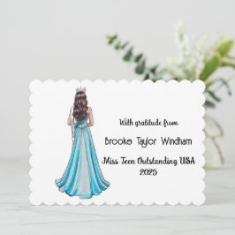 Cartão De Agradecimento Crowned Queens Custom Pageant Thank You Card