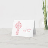 Cruz Irlandesa Religiosa Rosa Muito Obrigado