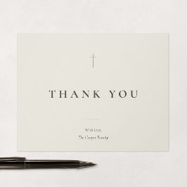 Cartão De Agradecimento Cruz Mínima Religiosa Grace Sage