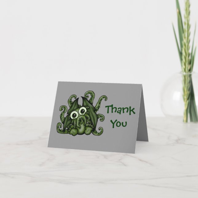 Cartão De Agradecimento Cthulhu Thank You Cards (Frente)