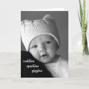 Cartão De Agradecimento Cuddles, Sparkles, Giggles baby card