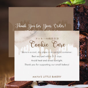 Cartão De Agradecimento Cuidado com Biscoito de Aquarela de Chocolate Derr