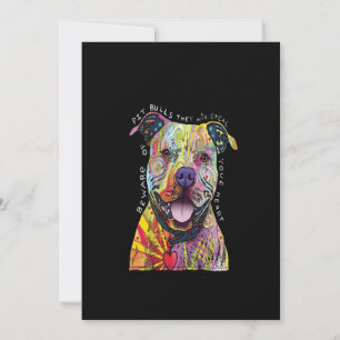 Cartão De Agradecimento cuidado com os cães Pitbull, eles roubarão seu cor
