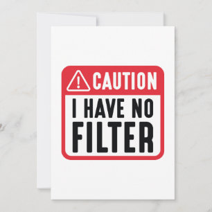 Cartão De Agradecimento Cuidado Não Tenho Filtro
