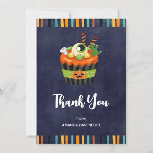 Cartão De Agradecimento Cupa de Halloween Fofa e Assustadora com um Olho G