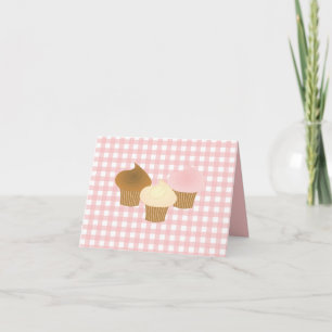 Cartão De Agradecimento Cupcake Trio