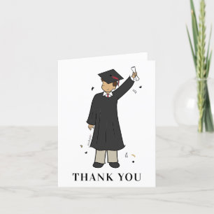 Cartão De Agradecimento Custom Boy Avatar   High School Graduation