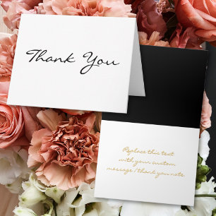Cartão De Agradecimento Custom Personalized Elegant Thank You Note Card
