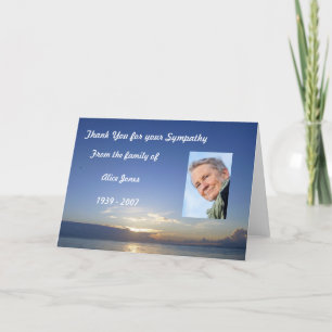 Cartão De Agradecimento Custom Sympathy Thank You Card