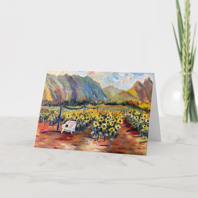Cartão De Agradecimento Customizable Hawaiian Sunflower Farm (Frente)
