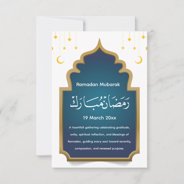 Cartão De Agradecimento Cut Eid Mubarak Card  (Frente)