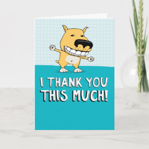 Cartão De Agradecimento Cute and Funny Dog Thank You