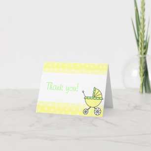 Cartão De Agradecimento Cute Baby Carriage Design Thank You Cards