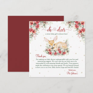Cartão De Agradecimento Cute Christmas Oh Deer Chá de Bebê Obrigada