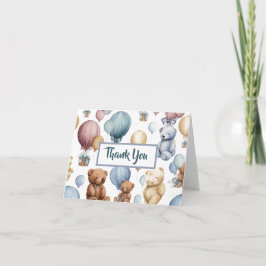 Cartão De Agradecimento Cute Flat Baby Boy Thank You Card – Pastel Style