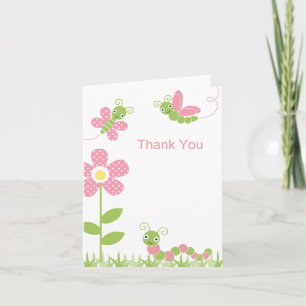 Cartão De Agradecimento Cute Garden Bugs Note Card