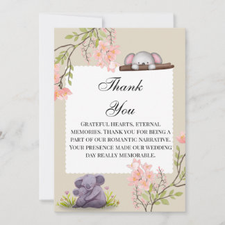 Cartão De Agradecimento Cute Koala Wedding Thank You Card – Grateful Heart