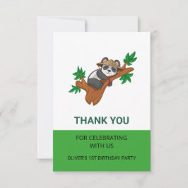 Cartão De Agradecimento Cute Koala Wild Animal Jungle Kids Birthday Party 