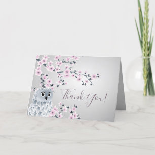 Cartão De Agradecimento Cute Owl Thank You