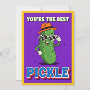 Cartão De Agradecimento Cute Pickle Pun Você É O Melhor Pickle Fun Cartoon