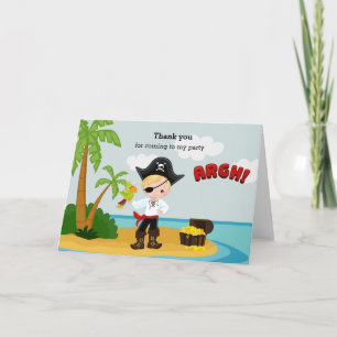 Cartão De Agradecimento Cute Pirate