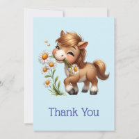 Cute Pony Eating Daisies