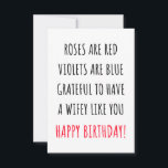 Cartão De Agradecimento Cute romantic happy birthday card for her, wife<br><div class="desc">Well, we know how important it is for you to express your love and affection to your wife. This happy birthday card with cute wishes could just be the right birthday gift for your spouse as it is not only romantic but also extremely cute. This card could be a perfect...</div>