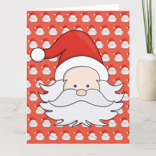 Cartão De Agradecimento Cute Santa Claus (Frente)
