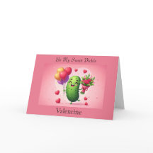 Cute Valentine's Day Pickle with Flowers