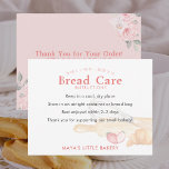 Cartão De Agradecimento Cute Watercolor Whisk Pin Bread Care Instructions<br><div class="desc">Help customers enjoy every loaf at its best with a Bread Care card that shares simple storage tips for freshness, texture, and flavor 🍞 Perfect for market bags, pickup orders, and gift boxes—it adds a thoughtful, professional finish to your packaging 🧺 Personalize with your bakery name, finished with a subtle...</div>