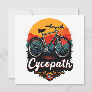 Cartão De Agradecimento Cycopath: Bike Energetica e Gráfico do pôr do sol