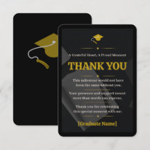Cartão de Agradecimento da Festa de Formatura Blac