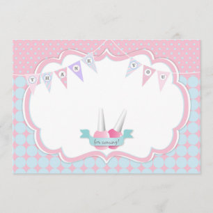 Cartão de agradecimento da festa de Manicure & Ped