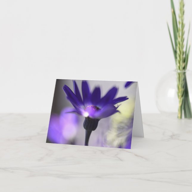 Cartão de agradecimento da flor roxa mágica (Frente)