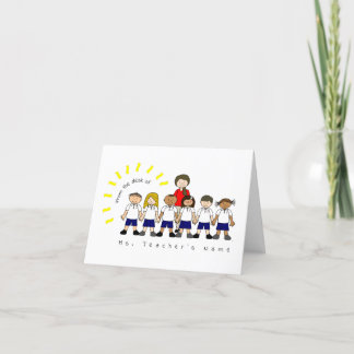 Cartão De Agradecimento Da mesa do vazio personalizado bonito do professor