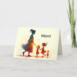 CARTÃO DE AGRADECIMENTO DA PLACA DE DIA DE AS MÃES PARA CRIANÇAS