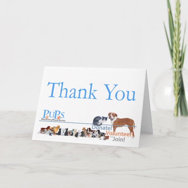 Cartão de Agradecimento da PUPs (Frente)