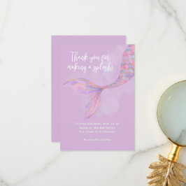 Cartão de Agradecimento da Sereia Splish Splash