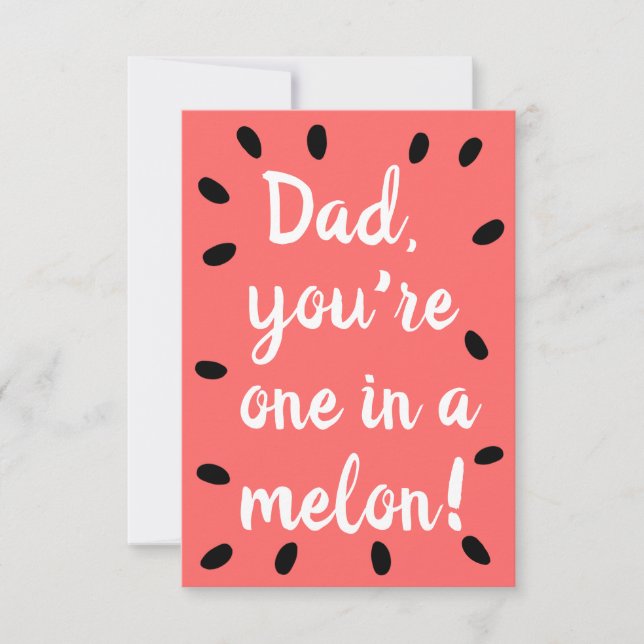 Cartão De Agradecimento Dad you're one in a melon | Father's Day Card (Frente)
