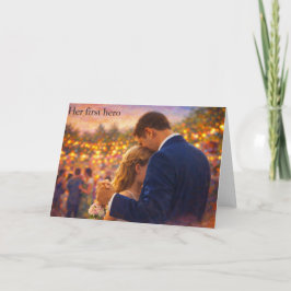 Cartão De Agradecimento Daddy Daughter Dance" First Hero" Greeting Card 