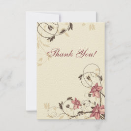 Cartão De Agradecimento Daffodils de Fuschia e obrigado do trigo você