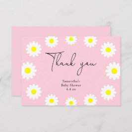 Cartão De Agradecimento Daisy - obrigado seu chá de fraldas