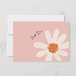 Cartão De Agradecimento Daisy Theme Girl Birthday
