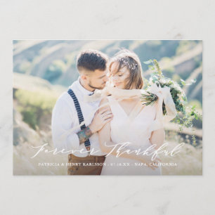 Cartão De Agradecimento Daît Script Forever Graças A Casamento Obrigado