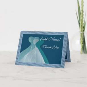 Cartão De Agradecimento DAMA DE HONRA Obrigada - Vestidos AZUL TEAL