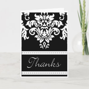 Cartão De Agradecimento Damask Thank You card
