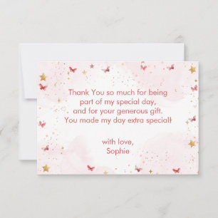 Cartão De Agradecimento Dança e gira bailarina fofa ballet criança anivers