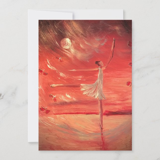 Cartão De Agradecimento Dançar em Nuvens Prateadas (Frente)