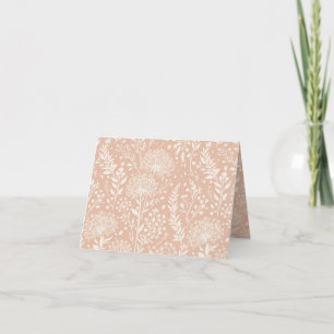 Cartão De Agradecimento Dandelion Doce Neutro - Apricot Morno